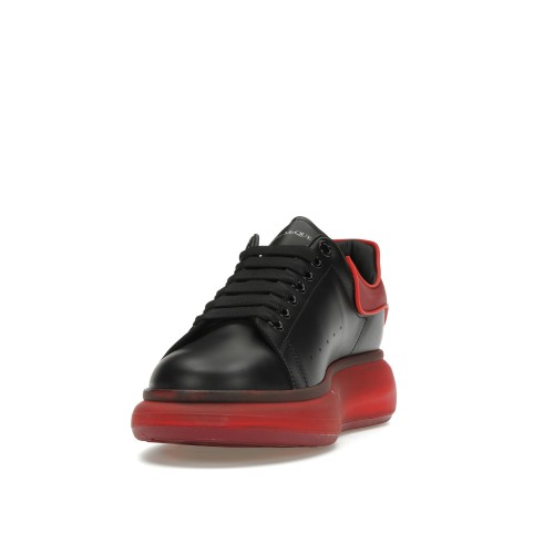 Кроссы Alexander McQueen Oversized Black Red Translucent Sole - мужская сетка размеров