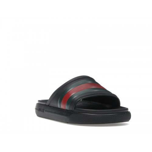 Gucci Web Slide Sandal Black Green Red - мужская сетка размеров