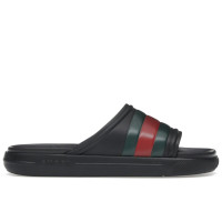 Gucci Web Slide Sandal Black Green Red
