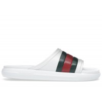Gucci Web Slide Sandal White Green Red