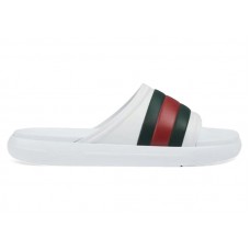 Gucci Web Slide Sandal White Green Red