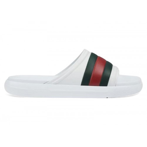 Gucci Web Slide Sandal White Green Red - мужская сетка размеров