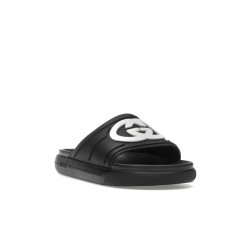 Gucci Interlocking G Slide Black White