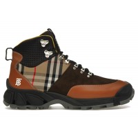 Женские Burberry Vintage Check Tor Boots Beige Brown Black (W)