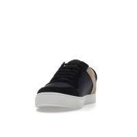 Кроссовки Burberry Leather Suede and House Check Sneakers Black Archive Beige White