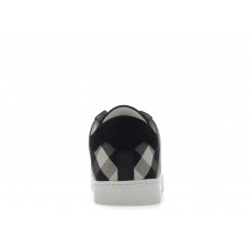 Кроссовки Burberry Leather Suede and House Check Sneakers Black Archive Beige White