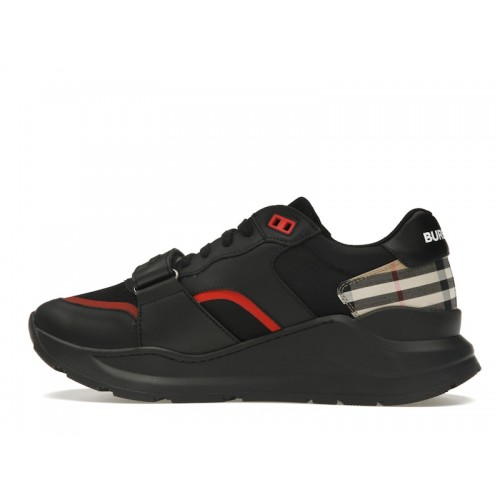 Burberry Check Suede Leather Sneakers Vintage Check-print Black - мужская сетка размеров