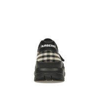 Burberry Check Suede Leather Sneakers Vintage Check-print Black