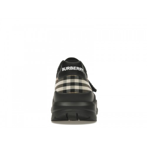 Burberry Check Suede Leather Sneakers Vintage Check-print Black - мужская сетка размеров