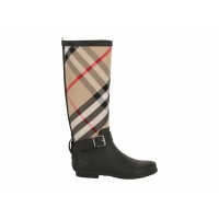 Женские Burberry House Check Rain Boots Archive Beige Black (W)