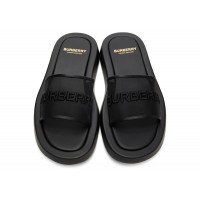Женские Burberry Embroidered Logo Slide Black (W)