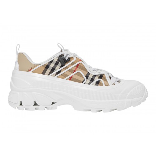 Кроссы Burberry Arthur Archive Beige White (W) - женская сетка размеров