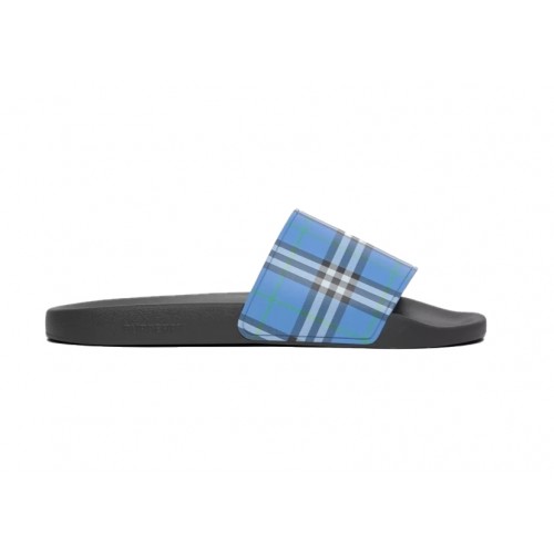 Кроссы Burberry Embossed Logo Slides Dark Cerulean Blue - мужская сетка размеров