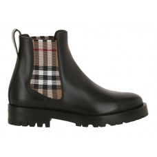 Женские Burberry Vintage Check Chelsea Boots Black Archive Beige (W)
