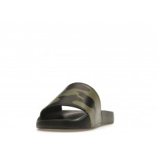 Шлепки Burberry Embossed Logo Slides Mangrove Green