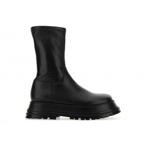 Кроссы Burberry Leather Boots Black (W) - женская сетка размеров