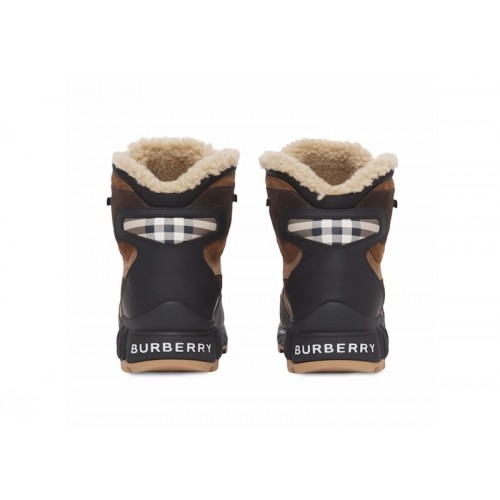 Burberry Tor Shearling Lined Black Brown - мужская сетка размеров