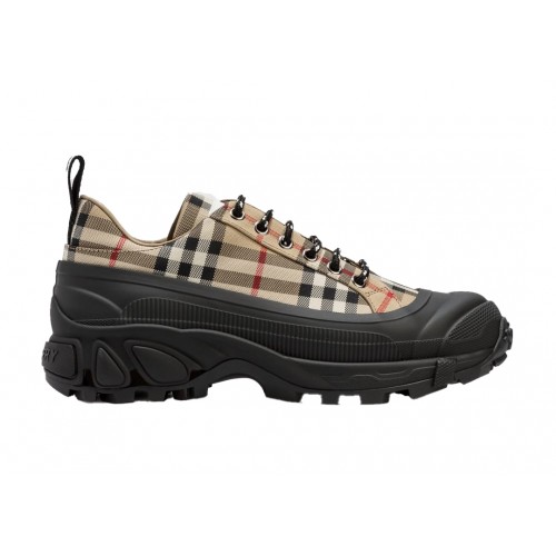 Кроссы Burberry Arthur Archive Check Beige (W) - женская сетка размеров