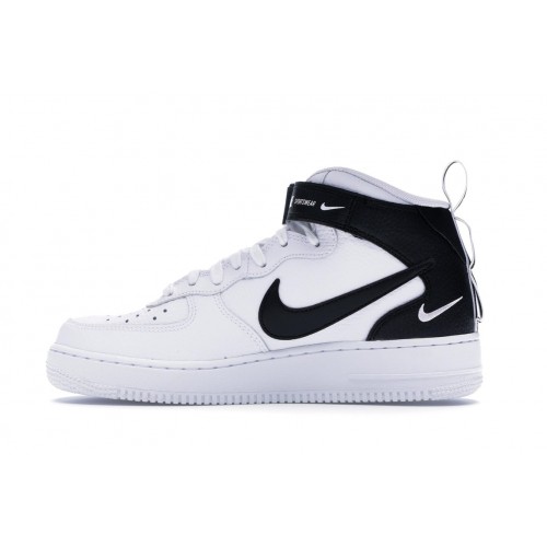 Кроссы Nike Air Force 1 Mid Utility White Black - мужская сетка размеров