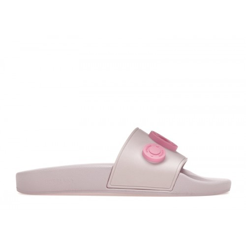 Burberry Logo Graphic Rubber Slide Pale Candy Pink (W) - женская сетка размеров