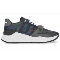 Кроссовки Burberry Ramsey Check Blue Gray