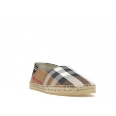 Burberry Check Espadrilles Birch Brown