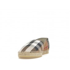 Burberry Check Espadrilles Birch Brown