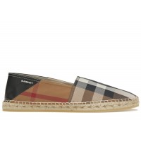 Burberry Check Espadrilles Birch Brown