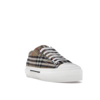 Кроссовки Burberry Vintage Check Cotton Sneakers Archive Beige White