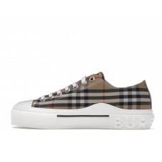 Кроссовки Burberry Vintage Check Cotton Sneakers Archive Beige White