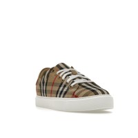 Женские кроссовки Burberry Vintage Check and Leather Sneakers Archive Beige Check Toe (W)