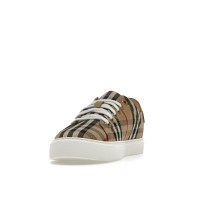 Женские кроссовки Burberry Vintage Check and Leather Sneakers Archive Beige Check Toe (W)