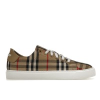 Женские кроссовки Burberry Vintage Check and Leather Sneakers Archive Beige Check Toe (W)