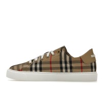 Женские кроссовки Burberry Vintage Check and Leather Sneakers Archive Beige Check Toe (W)