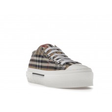 Женские кроссовки Burberry Vintage Check Cotton Sneakers Archive Beige White (W)