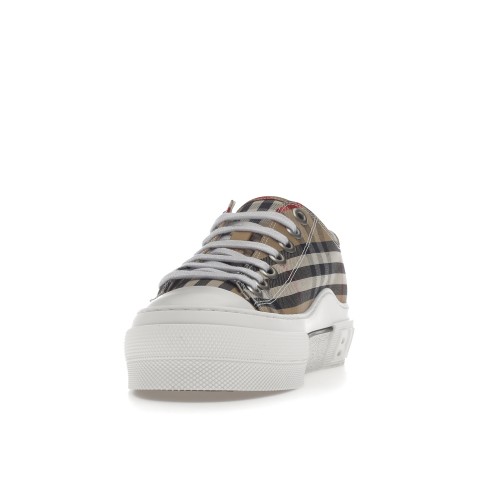 Кроссы Burberry Vintage Check Cotton Sneakers Archive Beige White (W) - женская сетка размеров