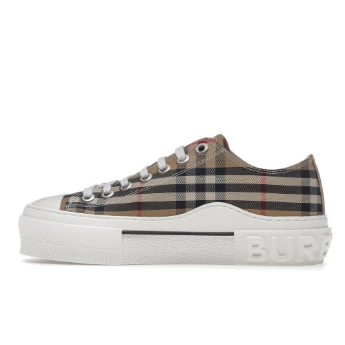 Кроссы Burberry Vintage Check Cotton Sneakers Archive Beige White (W) - женская сетка размеров