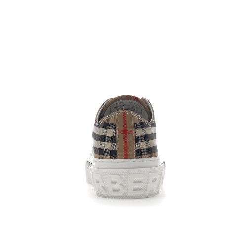 Кроссы Burberry Vintage Check Cotton Sneakers Archive Beige White (W) - женская сетка размеров