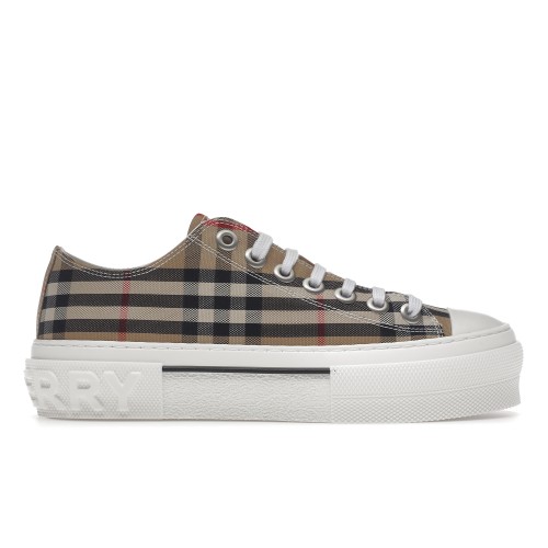 Кроссы Burberry Vintage Check Cotton Sneakers Archive Beige White (W) - женская сетка размеров