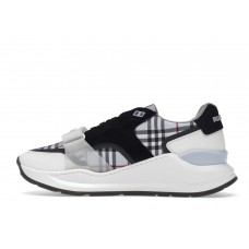 Кроссовки Burberry Ramsey Haymarket Check Print Light Blue White Black