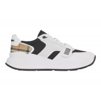 Кроссовки Burberry Regis Black White Archive Beige