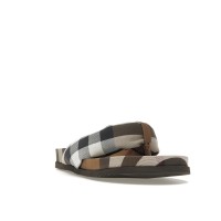 Burberry Check Print Thong Sandals Brown