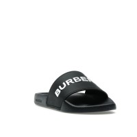 Burberry Logo Slides Black Optic White