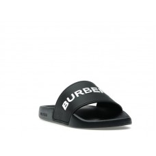 Burberry Logo Slides Black Optic White