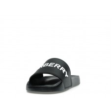 Burberry Logo Slides Black Optic White
