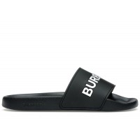 Burberry Logo Slides Black Optic White