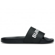 Burberry Logo Slides Black Optic White