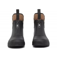 Burberry Flinton Rain Boots Black Brown Rubber (Mens)