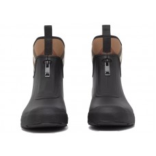 Burberry Flinton Rain Boots Black Brown Rubber (Mens)