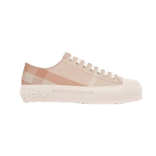 Кроссы Burberry Low Top Check Beige (W) - женская сетка размеров